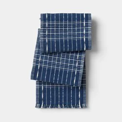 108"x14" Table Runner Dark Blue Woven - Threshold™