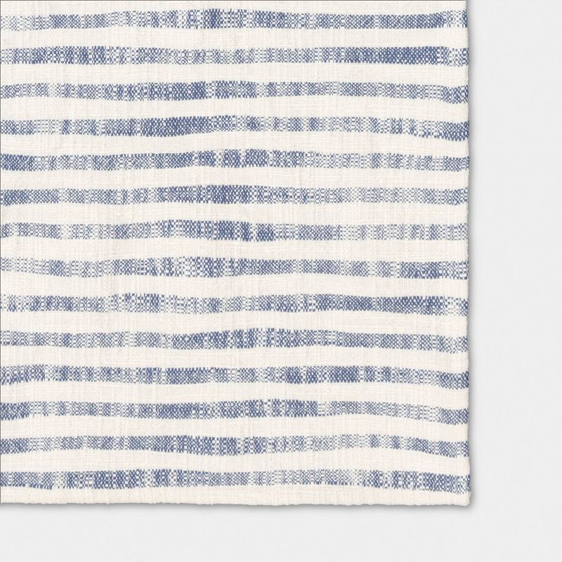 slide 3 of 3, 72"x14" Table Runner Blue Striped - Threshold™, 1 ct