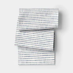 72"x14" Table Runner Blue Striped - Threshold™