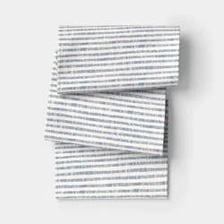 72"x14" Table Runner Blue Striped - Threshold™