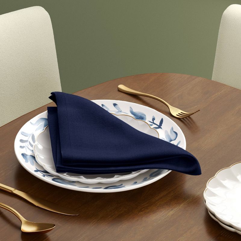 slide 2 of 3, 4pk Napkins Dark Blue - Threshold™, 4 ct