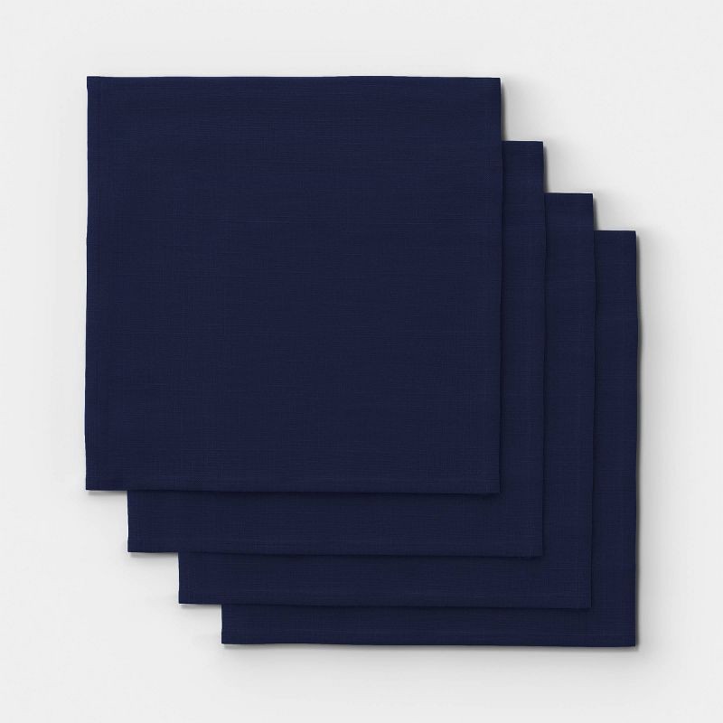 slide 3 of 3, 4pk Napkins Dark Blue - Threshold™, 4 ct