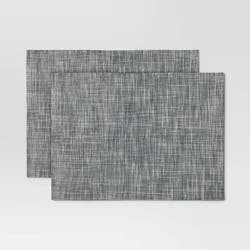 2pk Placemat Gray Vinyl - Threshold™