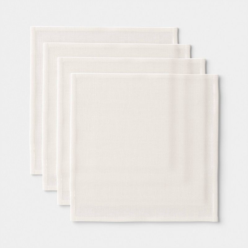 slide 3 of 3, 4pk Napkins Ivory - Threshold™, 4 ct