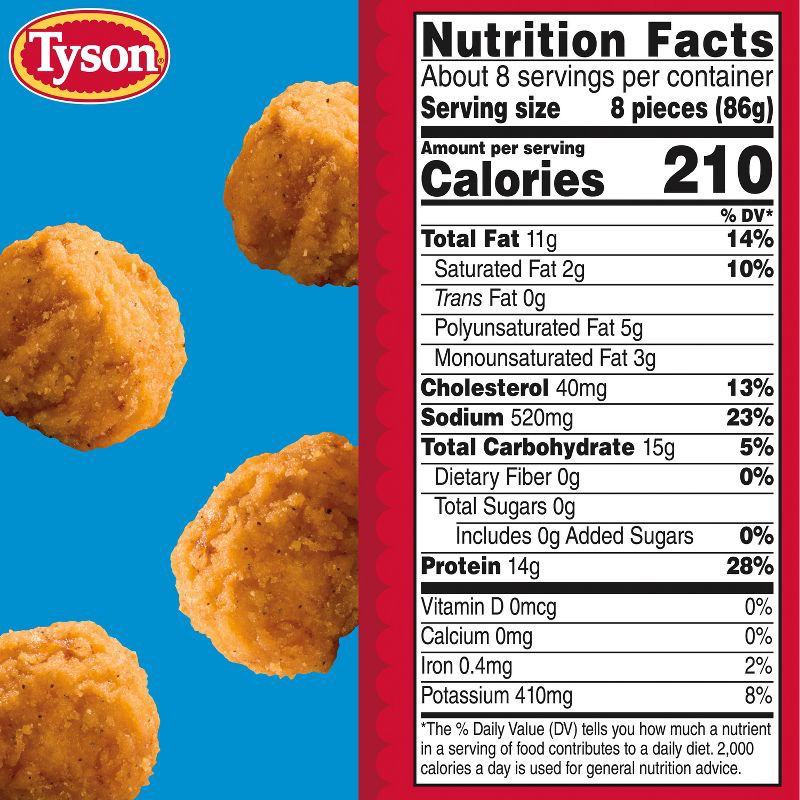 slide 8 of 13, Tyson Popcorn Chicken - Frozen - 25oz, 25 oz