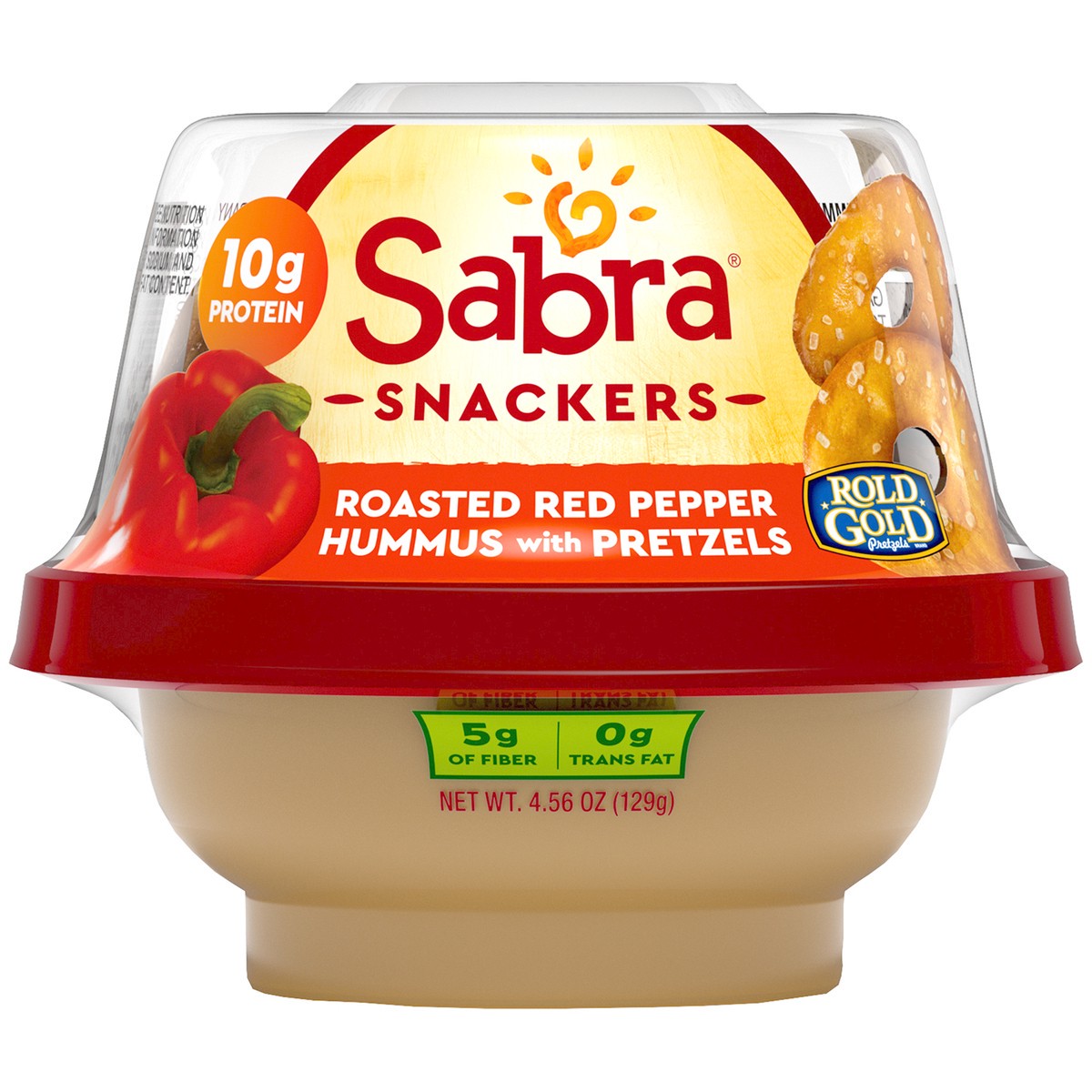 slide 2 of 10, Sabra Hummus Red Pepper w/Pretzels 4.56 Ounce Plastic Cup, 4.56 oz