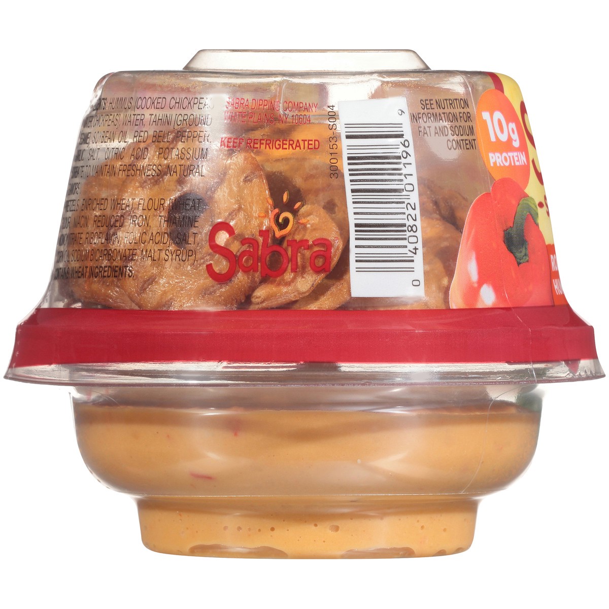 slide 9 of 10, Sabra Hummus Red Pepper w/Pretzels 4.56 Ounce Plastic Cup, 4.56 oz