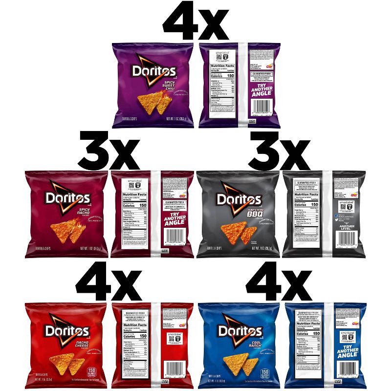 slide 3 of 10, Frito-Lay Doritos Mix Variety Pack - 18oz/18ct, 18 oz, 18 ct