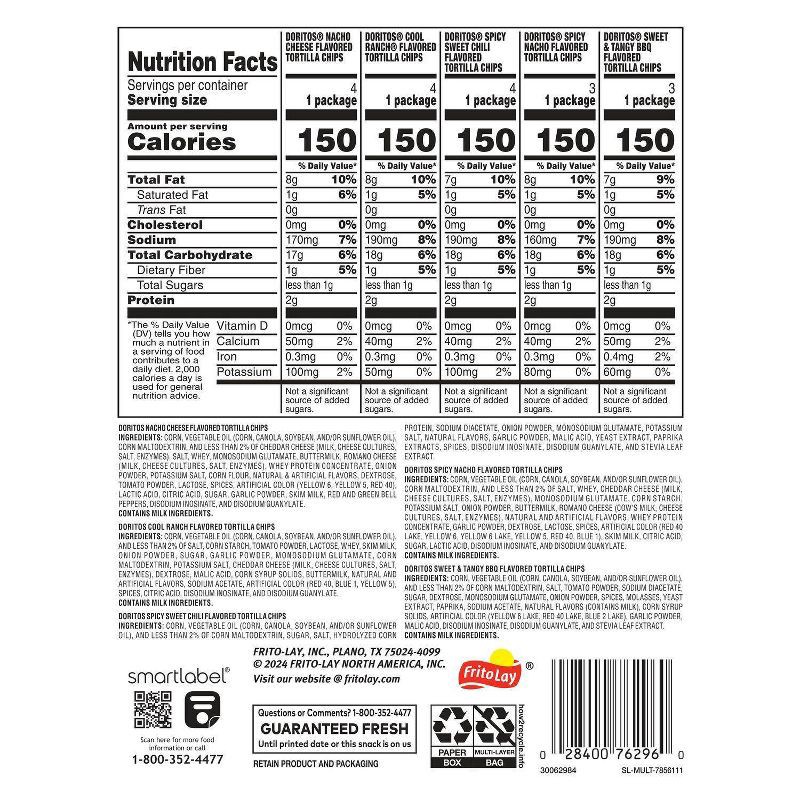 slide 10 of 10, Frito-Lay Doritos Mix Variety Pack - 18oz/18ct, 18 oz, 18 ct