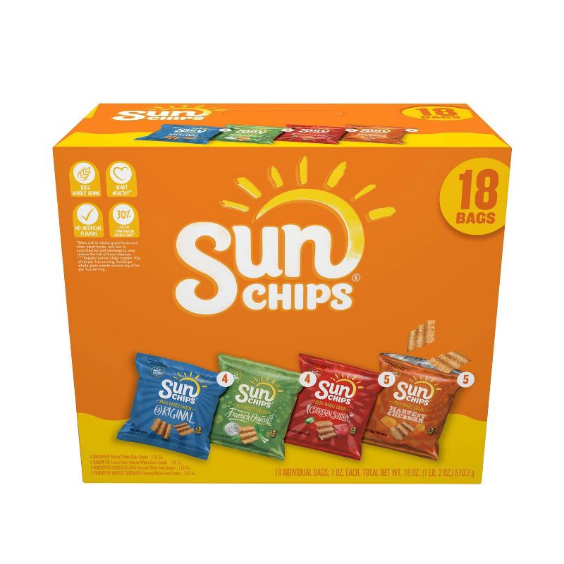 slide 1 of 9, Frito-Lay Sunchips Mix Variety Pack - 18oz, 18 oz