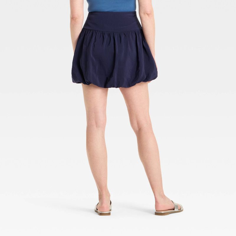 slide 2 of 3, Women's Mini Bubble Skirt - A New Day™ Navy 12, 1 ct