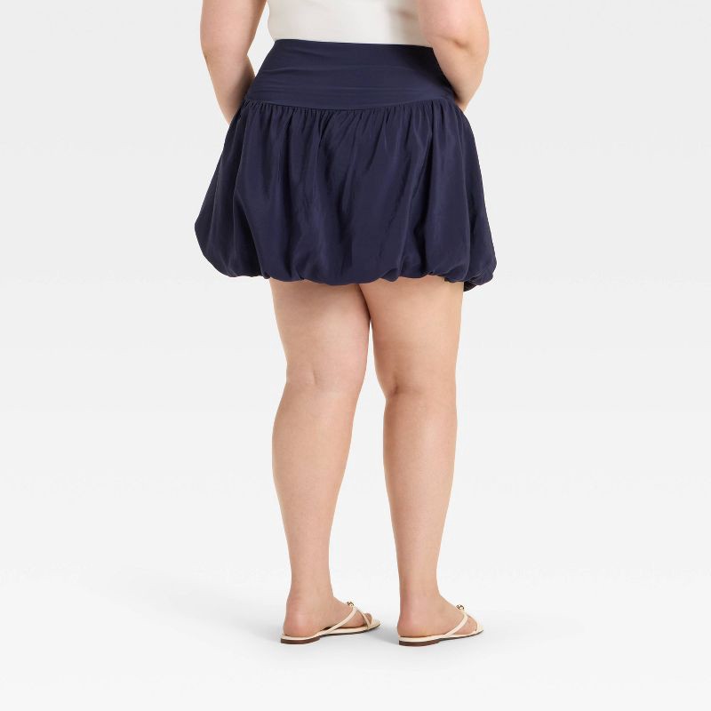 slide 2 of 3, Women's Mini Bubble Skirt - A New Day™ Navy 17, 1 ct