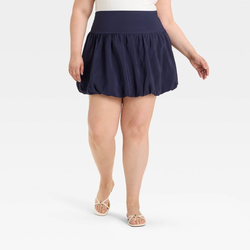 slide 1 of 3, Women's Mini Bubble Skirt - A New Day™ Navy 17, 1 ct