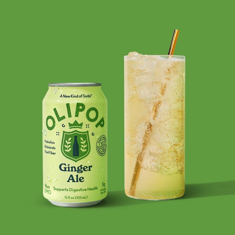 slide 4 of 8, OLIPOP Ginger Ale Soda - 4pk/12 fl oz, 4 ct; 12 fl oz