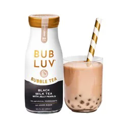 BUBLUV Bubble Tea Black Milk Tea with Jelly Pearls - 9.5 fl oz