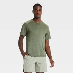 Men's Short Sleeve Seamless T-Shirt - All In Motion™ Green Heather M