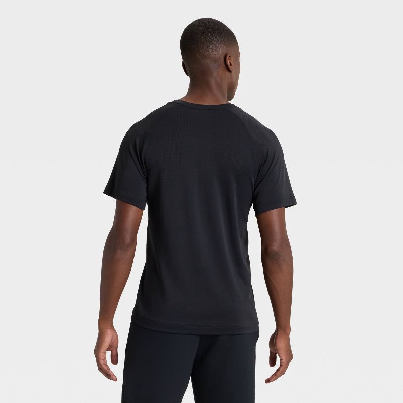 slide 2 of 3, Men's Short Sleeve Seamless T-Shirt - All In Motion™ Black M, 1 ct