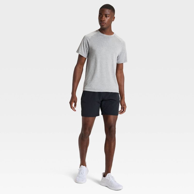 slide 3 of 3, Men's Short Sleeve Seamless T-Shirt - All In Motion™ Gray Heather XL, 1 ct