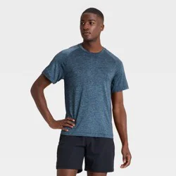 Men's Short Sleeve Seamless T-Shirt - All In Motion™ Blue Heather XL