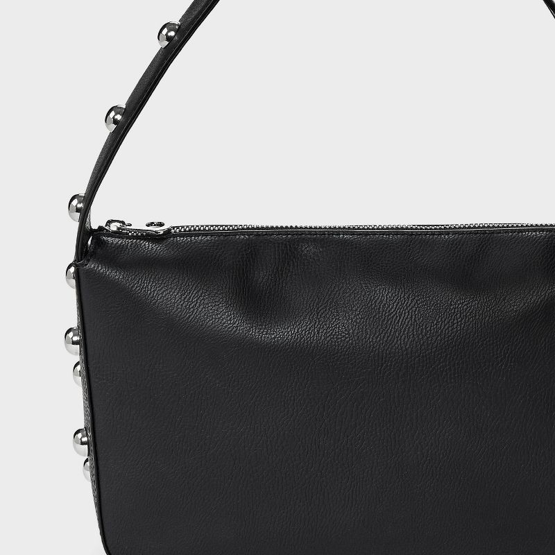 slide 5 of 5, Studded Shoulder Bag - Universal Thread™ Black, 1 ct