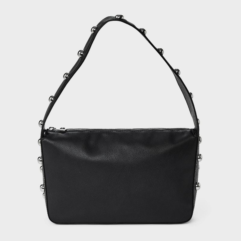 slide 1 of 5, Studded Shoulder Bag - Universal Thread™ Black, 1 ct