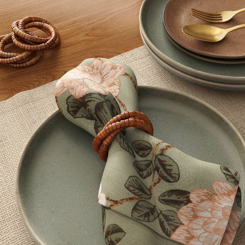 slide 2 of 3, 2pk Napkin Ring Dark Walnut - Threshold™, 2 ct