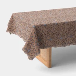 104"x60" Block Print Ruffle Tablecloth - Threshold™