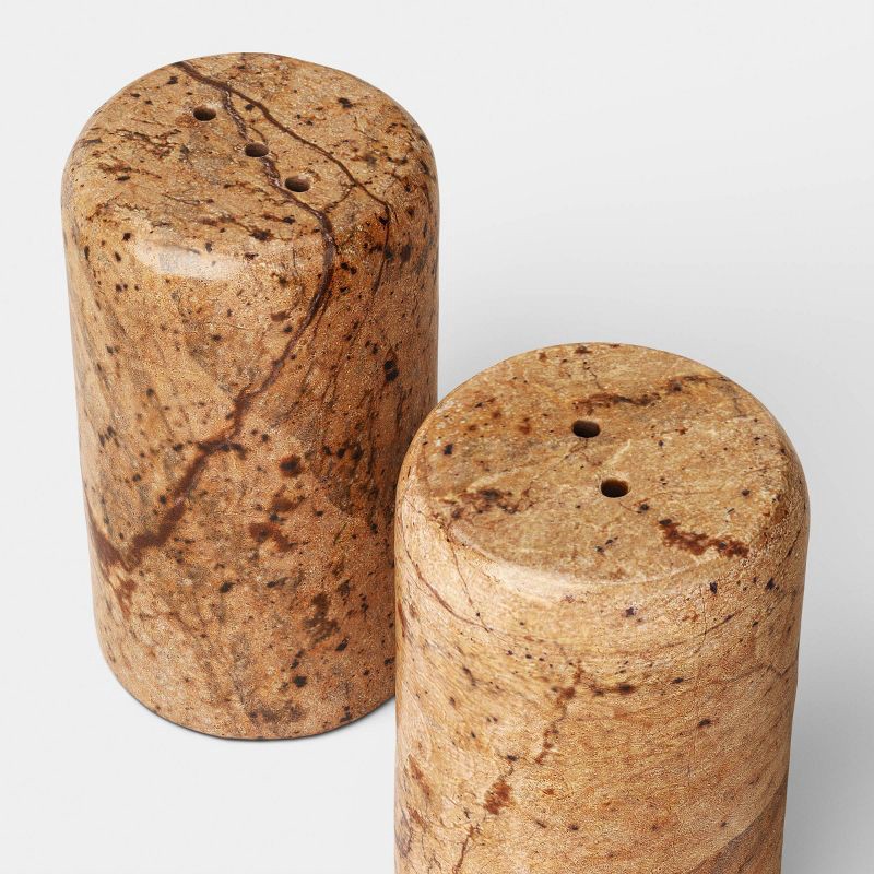 slide 3 of 3, Salt and Pepper Shaker Set Marble - Threshold™, 1 ct