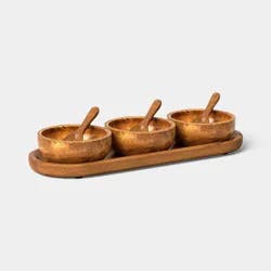 Wooden Serving Mini Bowl Set with Tray - Threshold™