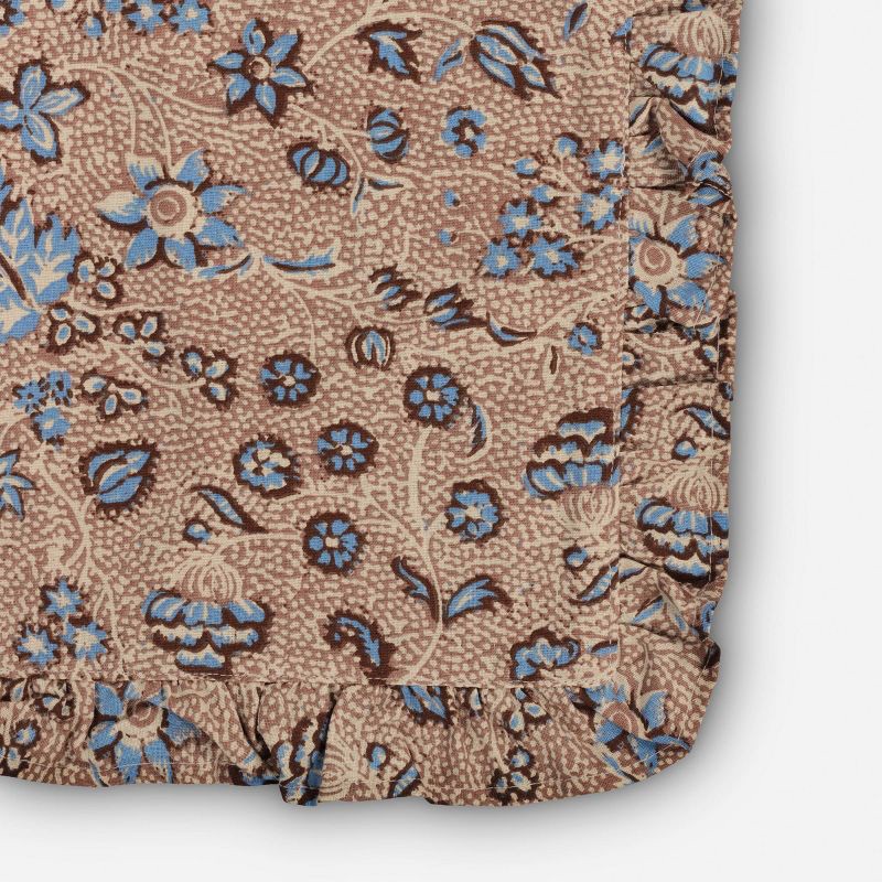 slide 4 of 4, 2pk Block Print Ruffle Placemats - Threshold™, 2 ct