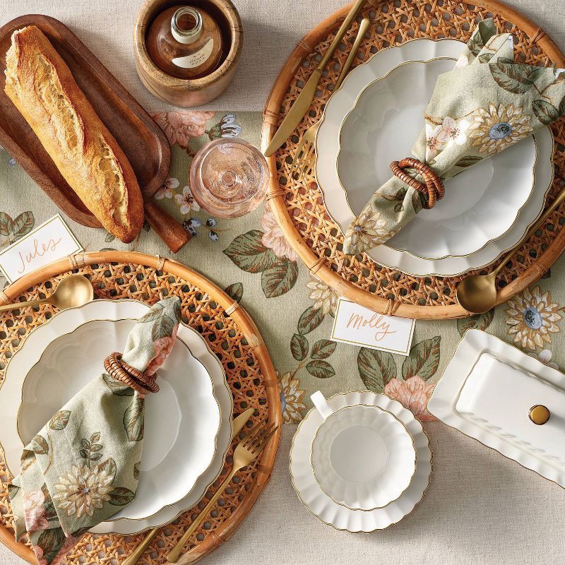 slide 5 of 5, 2pk Botanical Floral Napkins - Threshold™, 2 ct