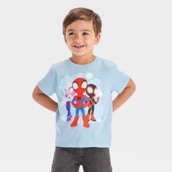 Toddler Boys' Marvel Spidey and His Amazing Friends T-Shirt - Light Blue 4T
