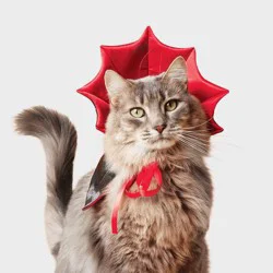 Vampire Cape Cat Headpiece Costume - Boots & Barkley™ Black One Size Fits Most