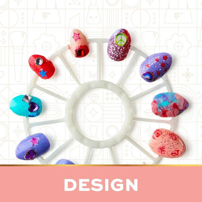slide 5 of 8, FAO Schwarz Glitz & Glam Nail Studio Custom Press-On Nail Kit, 1 ct
