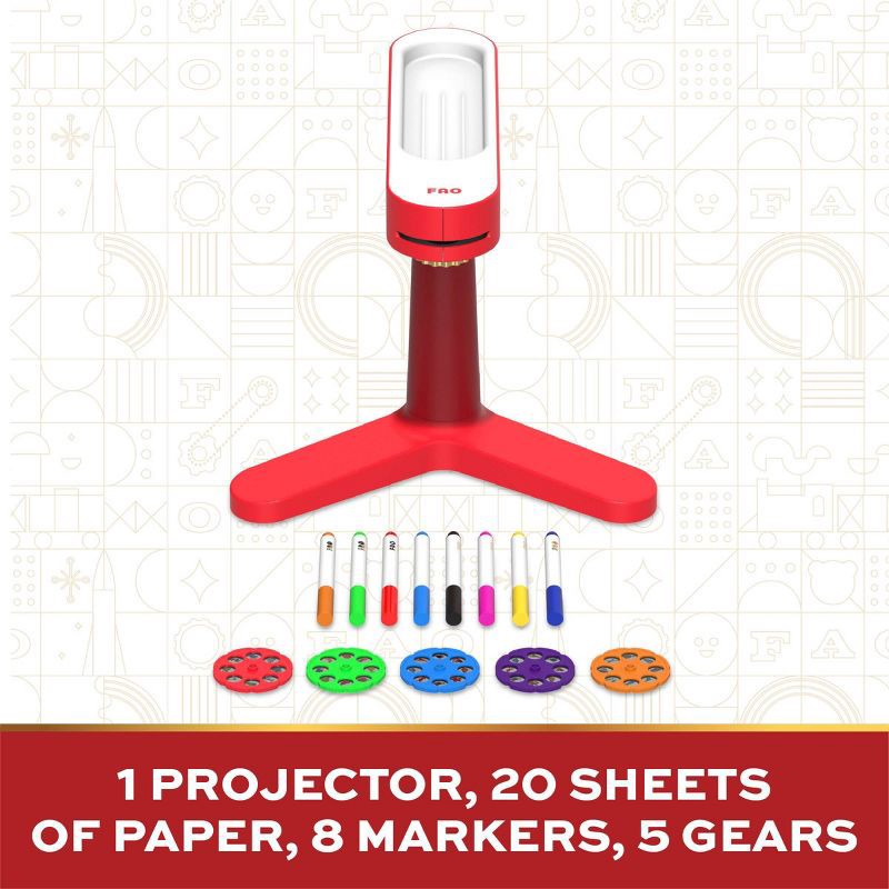 slide 5 of 8, FAO Schwarz Art Tracing Projector 34pc Set, 34 ct