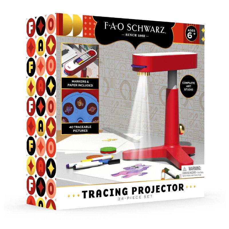 slide 7 of 8, FAO Schwarz Art Tracing Projector 34pc Set, 34 ct
