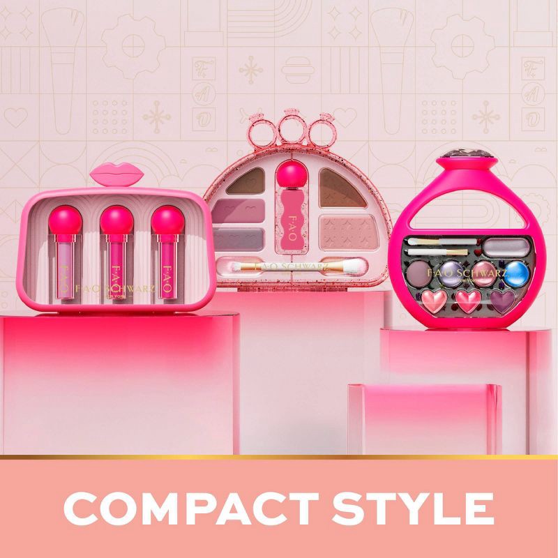 slide 4 of 6, FAO Schwarz Eye & Lip Compact 7pc Set, 7 ct