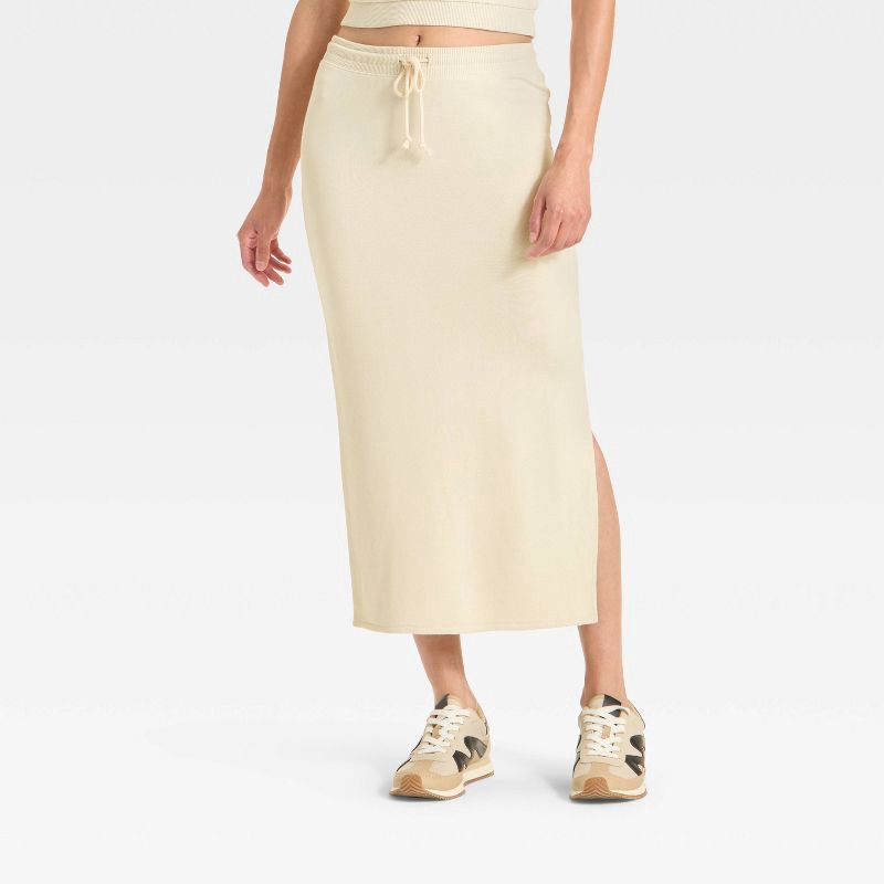 Women's Leisure Studio French Terry Midi Pencil Skirt - Universal