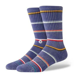 STANCE Men's Nano Striped Crew Socks - Blue 6-12