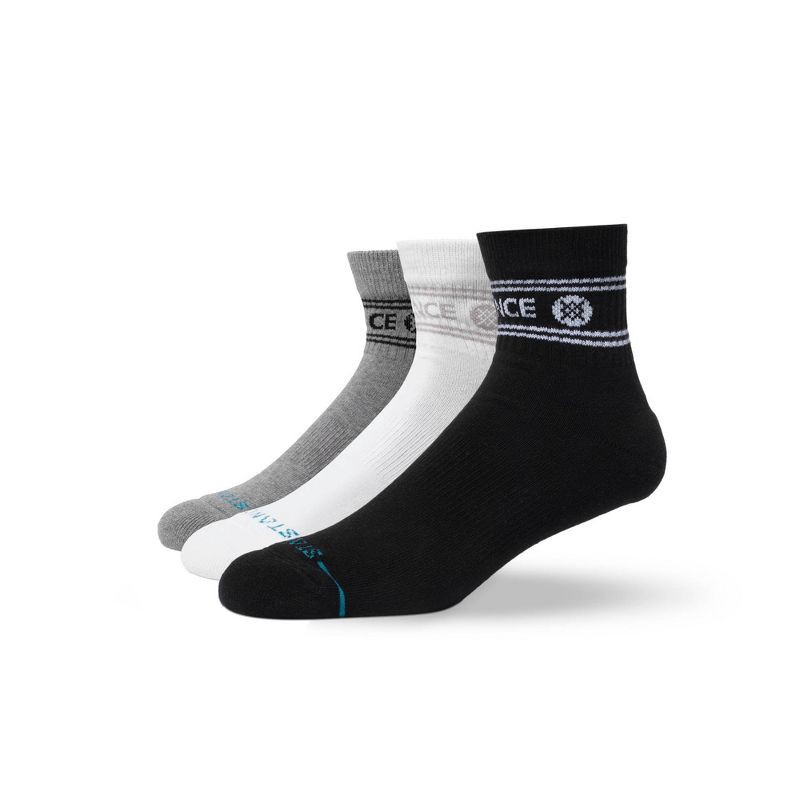 slide 1 of 11, STANCE Men's Vital Quarter Crew 3 Pk Socks - 6-12, 3 ct