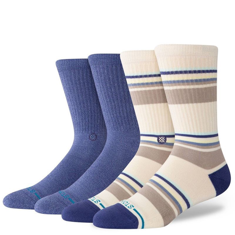 slide 1 of 8, STANCE Men's Simpler Times 2 Pk Crew Socks - 6-12, 2 ct