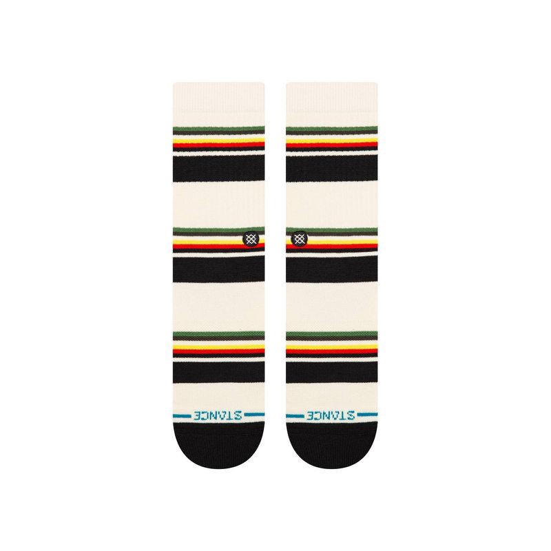 slide 2 of 5, STANCE Men's Ire Nation Striped Canvas Crew Socks - 6-12, 1 ct