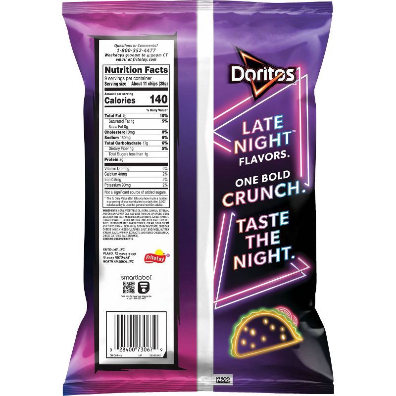 slide 2 of 5, Doritos Late Night Loaded Taco Tortilla Chips - 9oz, 9 oz