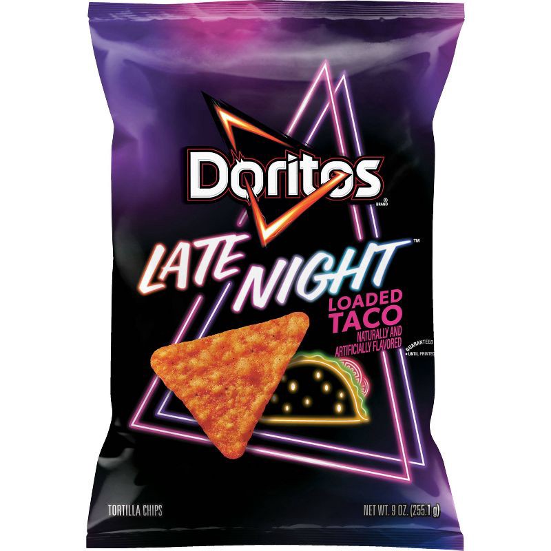 slide 1 of 6, Doritos Late Night Loaded Taco Tortilla Chips - 9oz, 9 oz