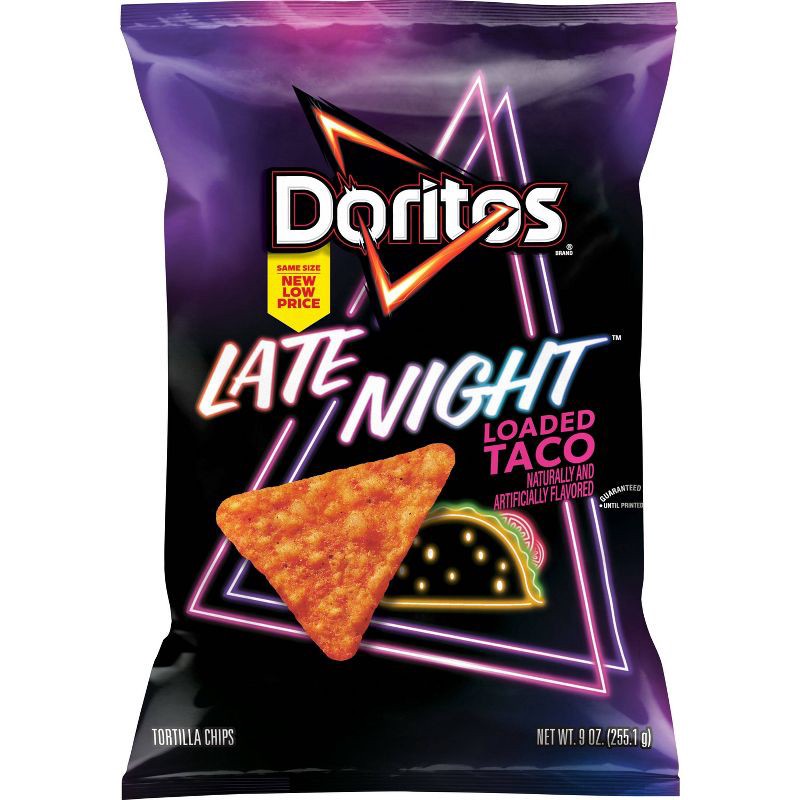 slide 1 of 5, Doritos Late Night Loaded Taco Tortilla Chips - 9oz, 9 oz
