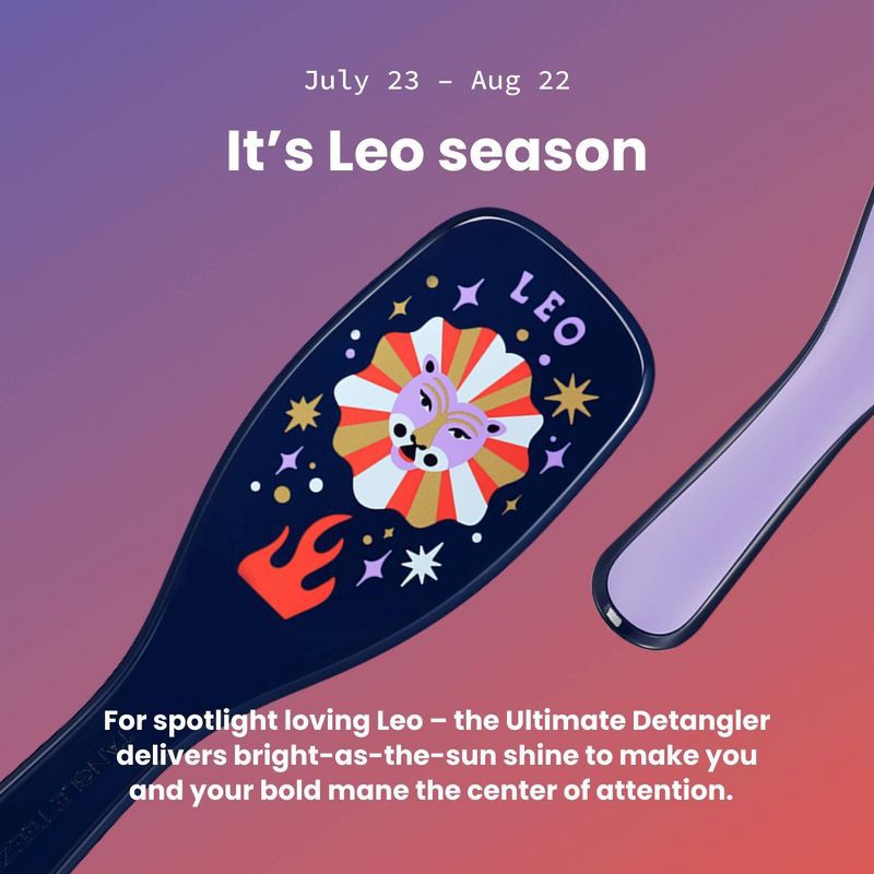 slide 3 of 9, Tangle Teezer Ultimate Detangler Hair Brush Zodiac - Leo, Jul 23-Aug 22 - Blue, 1 ct