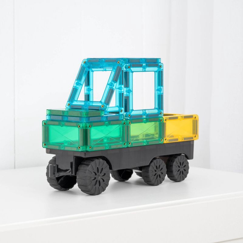slide 5 of 9, CONNETIX Magnetic Tiles Bright Transport Pack Building Blocks 50pc, 50 ct