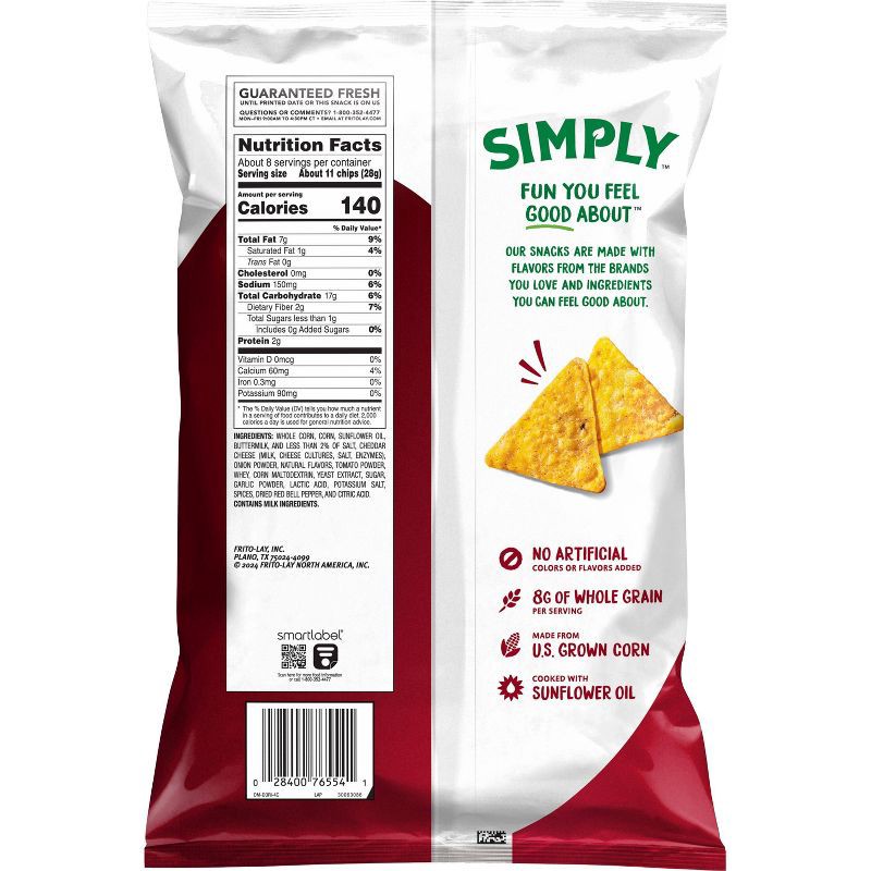 slide 2 of 6, Simply Nacho Tortilla Chips Doritos White Cheddar - 7.5oz, 7.5 oz