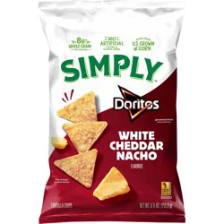 Simply Nacho Tortilla Chips Doritos White Cheddar - 5.5oz