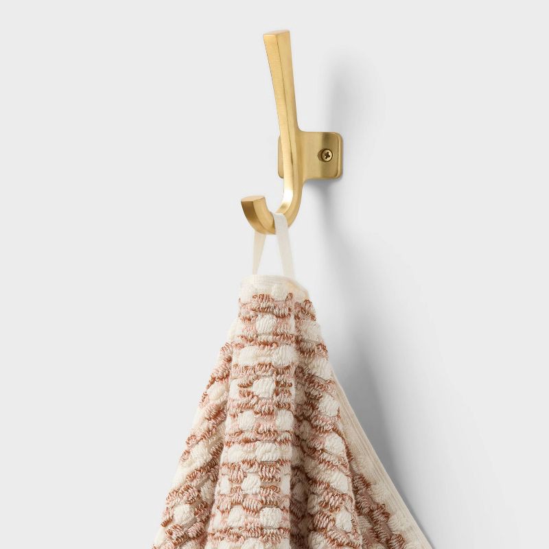 slide 7 of 7, 4pc Value Bathroom Towel Bundle Set (2 Bath + 2 Hand) Tan Pattern - Threshold™, 4 ct